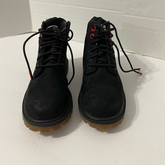 Timberland Black Water Poof Suede Boots Boy Size 12 Great Condition - Picture 2 of 6